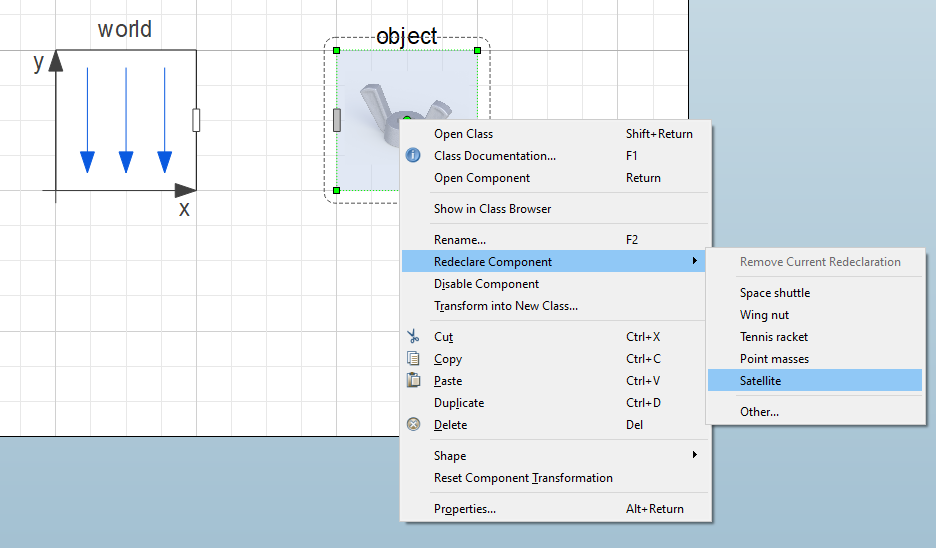 redeclare component