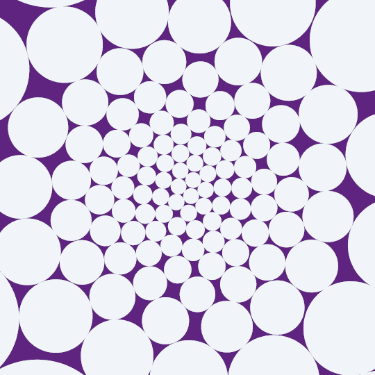 Stereographic projection of optimal packing of 124 circles on the sphere