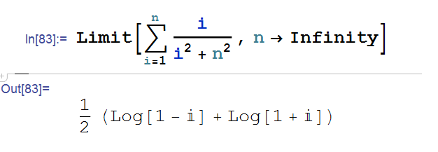 Limit of sum