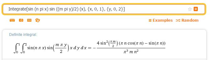 Wolfram alpha integral example