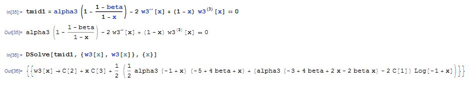 Analytical result for simpler differential equation