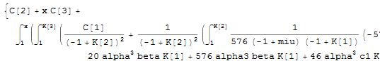 Result with integration symbol