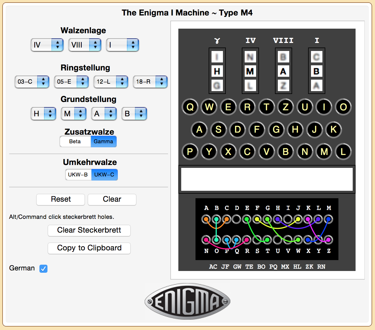 Enigma m4 decoder online