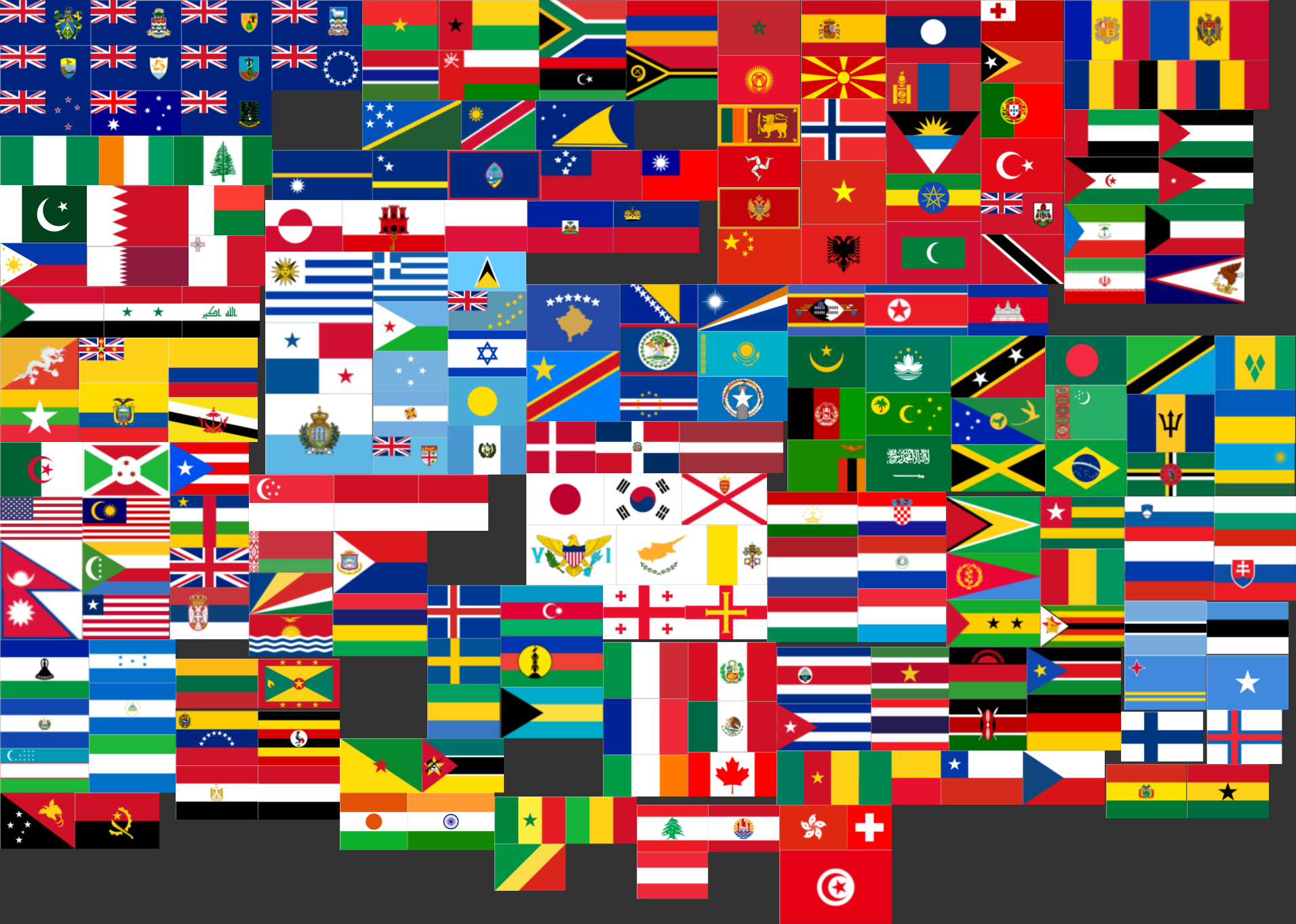 Flags Collage by Similarity