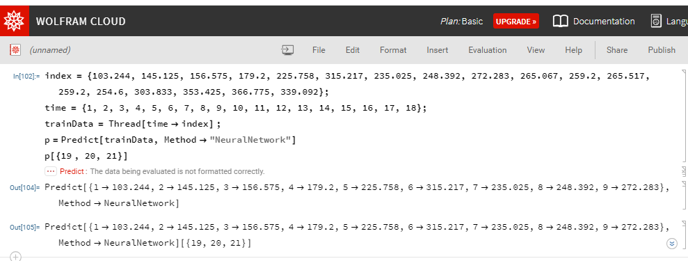 Error using Predict: 