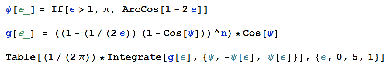 Mathematica formula